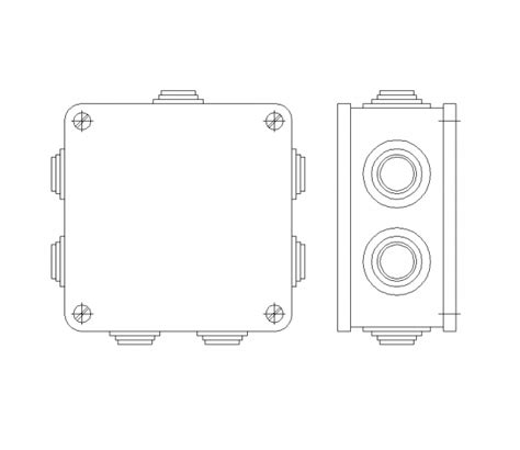 junction box detail drawing|junction box cad block.